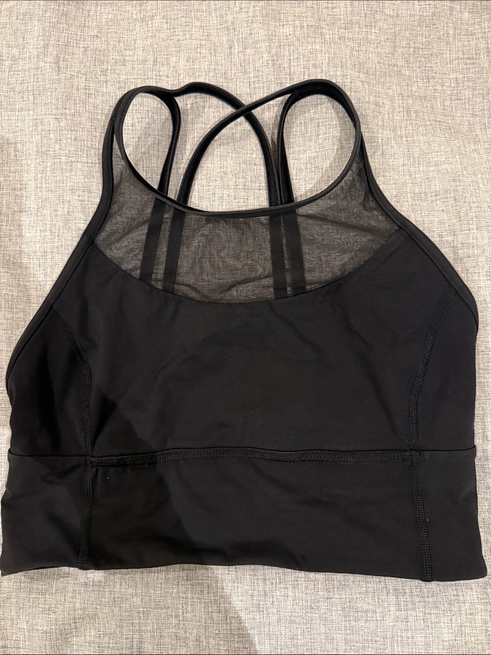 Lululemon Black Mesh-Back Sports Bralette